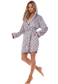 Szlafrok L&L 2405 Dots S-XL damski grafitowy