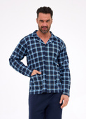 Piżama Cornette 114/81 dł/r 3XL-5XL męska rozpinana granatowy