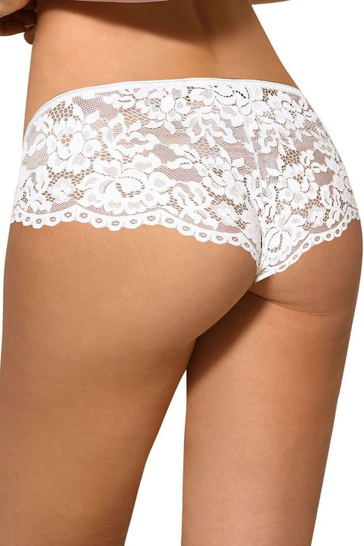 NEWIA WHITE Figi z koronką, biel