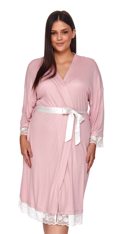 Szlafrok SWW.9710 wygodny polski , różowy