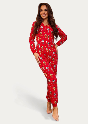 Kombinezon Cornette 786/473 Dog 3 dł/r S-2XL czerwony