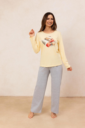 Piżama Regina 728 dł/r Z25/26 damska żółty