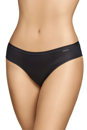 Dwupak klasycznych bawełnianych fig typu bikini 400, negro-czarne