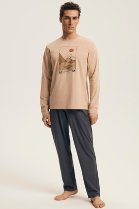 Piżama Henderson Core 43474 Luro dł/r M-3XL wheat