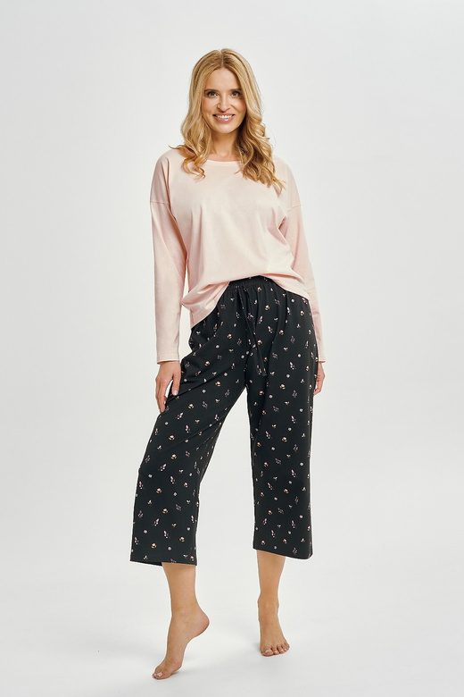 Piżama Taro Irene 3457 dł/r S-XL Z25/26 różowy-grafitowy