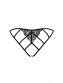 Stringi Obsessive Miamor Crotchless Panties czarny
