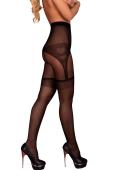 Rajstopy imitujące pończochy Ranele 20DEN serca, czerń