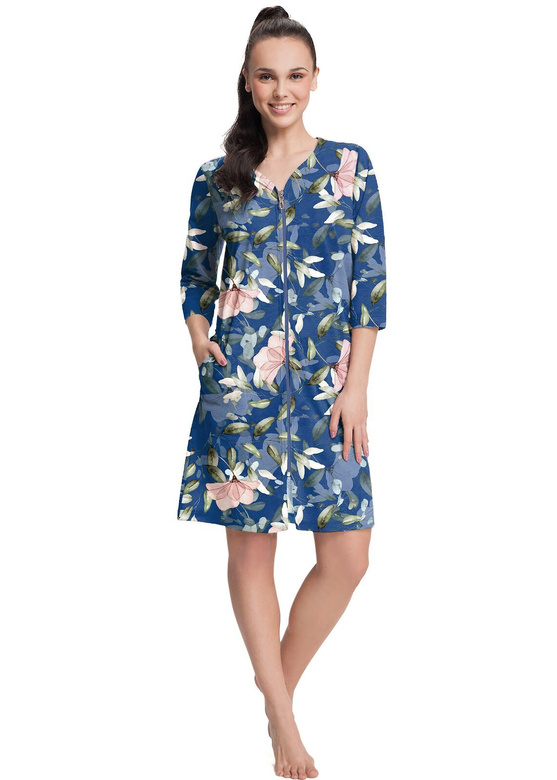 Szlafrok Luna 390 S-XL W25 damski chabrowy