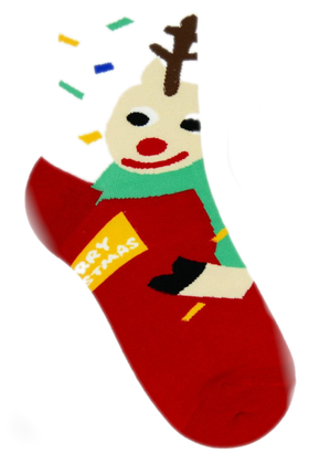 Skarpetki świąteczne 250-332 nr.2, czerwone