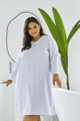 Koszula Taro Debora 3464 dł/r 2XL-4XL Z25/26 damska niebieski