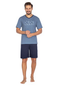 Piżama Regina 457 kr/r M-XL L24 męska niebieski