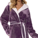 Szlafrok L&L 2417 Sara S-XL damski ametyst