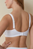 Gładki miękki biustonosz bez fiszbin ESTELA, biały