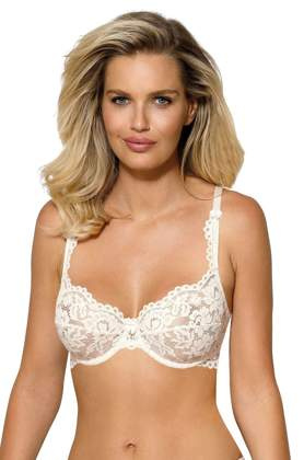 Biustonosz miękki NEWIA SOFT ECRU, koronka ecru