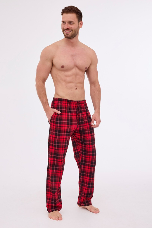 Spodnie piżamowe Cornette 691/54 S-2XL Męskie czerwony-czarny