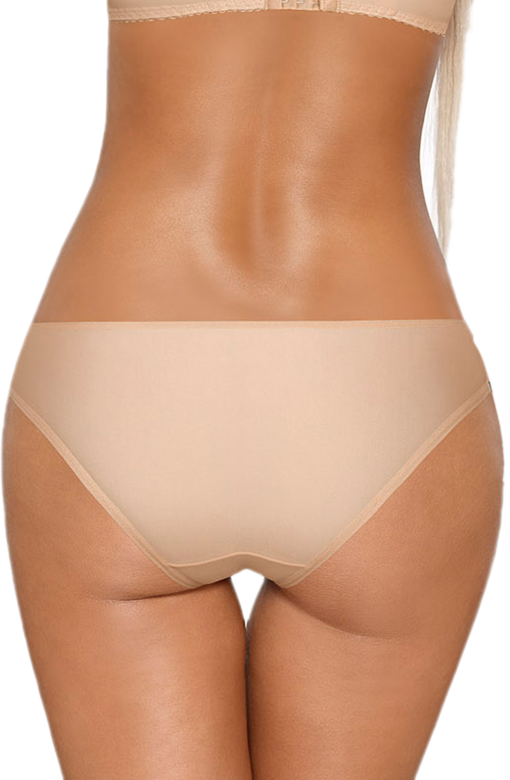 VESTA Figi z koronki z kokardkami, beż