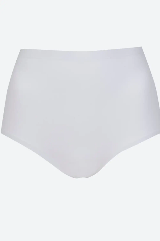 Koronkowe figi z wysokim stanem Leila, Bianco/Biały