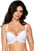 Biustonosz push-up LAGERTA WHITE, koronka biel