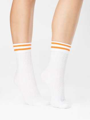 Skarpetki Fiore G 1141 Player 80 den white-orange