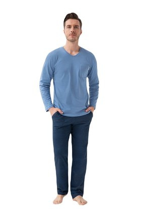 Piżama Luna 804 dł/r M-2XL Z24 męska niebieski