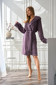 Szlafrok L&L 2557 Slim S-XL damski ametyst