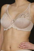Miękki biustonosz z koronką MARILUZ soft, beżowy