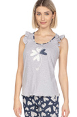 Piżama Regina 658 sz/r S-XL L24 damska melanż jasny
