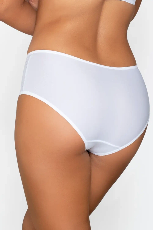 Klasyczne figi SOPHIA z tiulem i koronką, białe