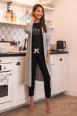 Sensis kardigan typu homewear Milee- Grey, szary