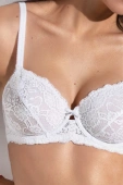Miękki koronkowy biustonosz na fiszbinach Allure 2672, bianco/biały