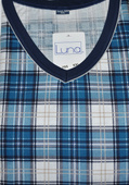 Piżama Luna 795 dł/r M-2XL męska niebieski druk