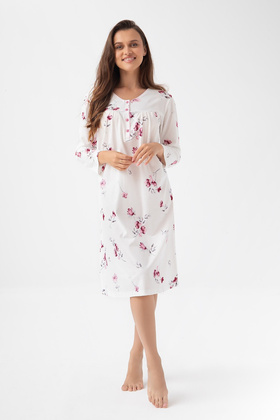 Koszula Luna 338 dł/r 3XL Z25/26 damska różowy-kakaowy