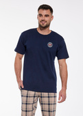 Piżama Cornette 136/166 Canada kr/r 3XL-5XL męska granatowy