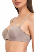 Biustonosz Bardotka Gładki Samonośny Fantastic 1580, stone/szary