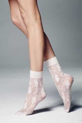 Skarpetki Veneziana Fiore bianco/biały