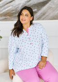 Piżama Taro Yolanda 3462 dł/r 2XL-4XL Z25/26 damska błękitny