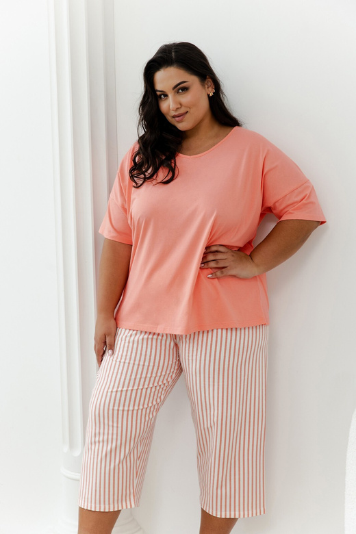 Piżama Taro Eloise 3376 kr/r 4XL-6XL W25 damska pomarańczowy