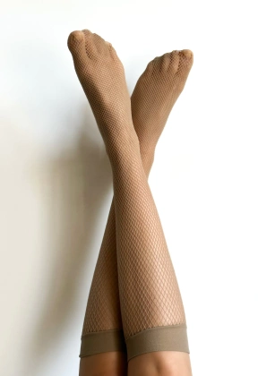 Podkolanówki Veneziana Rete visone/odc.beżowego