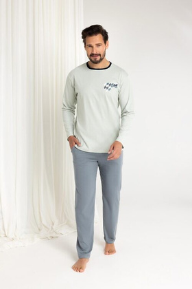 Piżama Regina 484 dł/r M-XL Z25/26 męska zielony