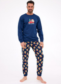 Piżama Cornette 115/290 Teddy 2 dł/r Christmas S-2XL męska granatowy