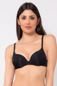 Biustonosz Push-Up z niewidocznymi fiszbinami Fantastic 1368, nero/czarny
