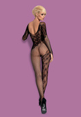 Bodystocking Obsessive F 210 S-L czarny