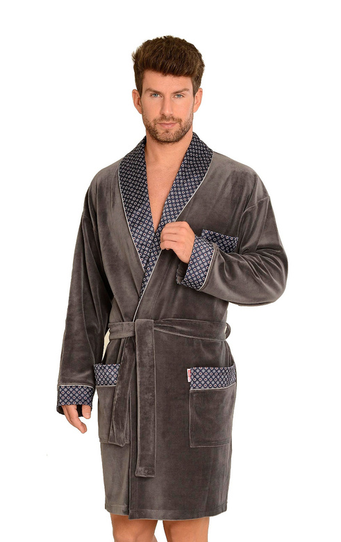 Szlafrok De Lafense 772 Bonjur krótki M-2XL męski jeans