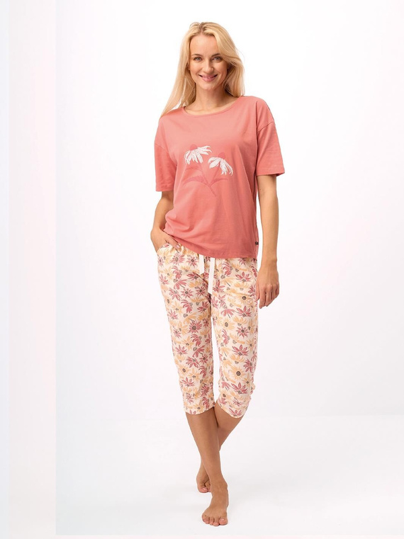 Piżama Key LNS 552 A25 kr/r S-XL różowy ciemny