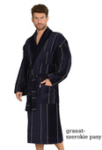 Szlafrok De Lafense 803 M-2XL męski szary-kratka