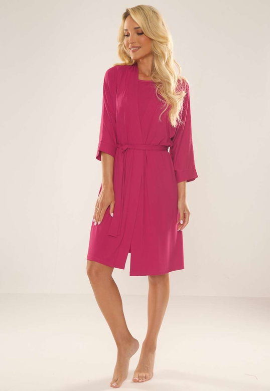 Szlafrok De Lafense 871 Visa S-2XL damski mocca