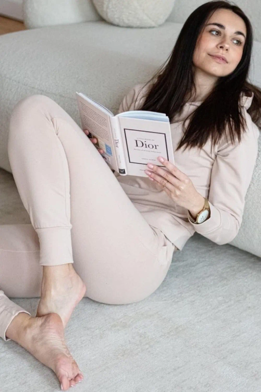 Modny komplet damski/dres z kapturem Seattle, beżowy