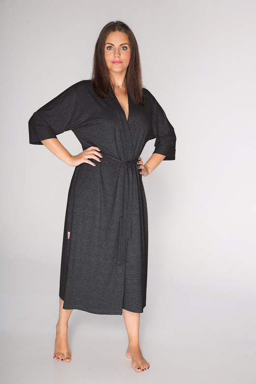 Szlafrok De Lafense 940,942 Visa M-2XL damski granatowy