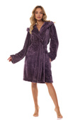 Szlafrok L&L 2416 Robin S-XL damski ametyst