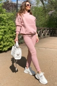 Modny komplet damski/dres ze legginsami OSEYE, pudrowy róż